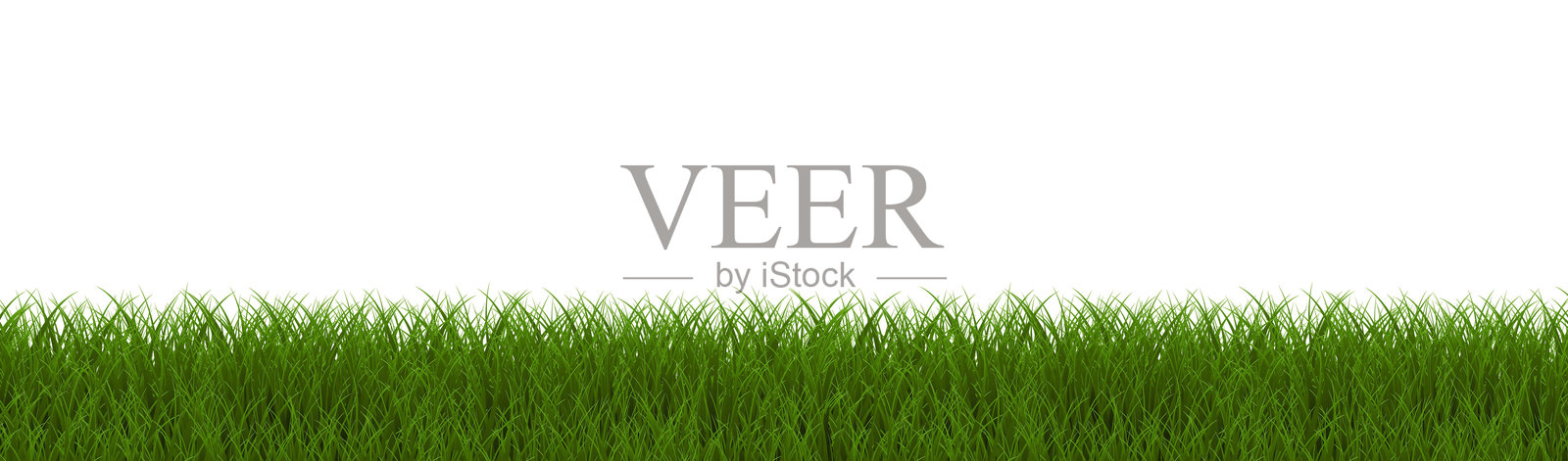 绿色草地边框,白色背景插画图片素材