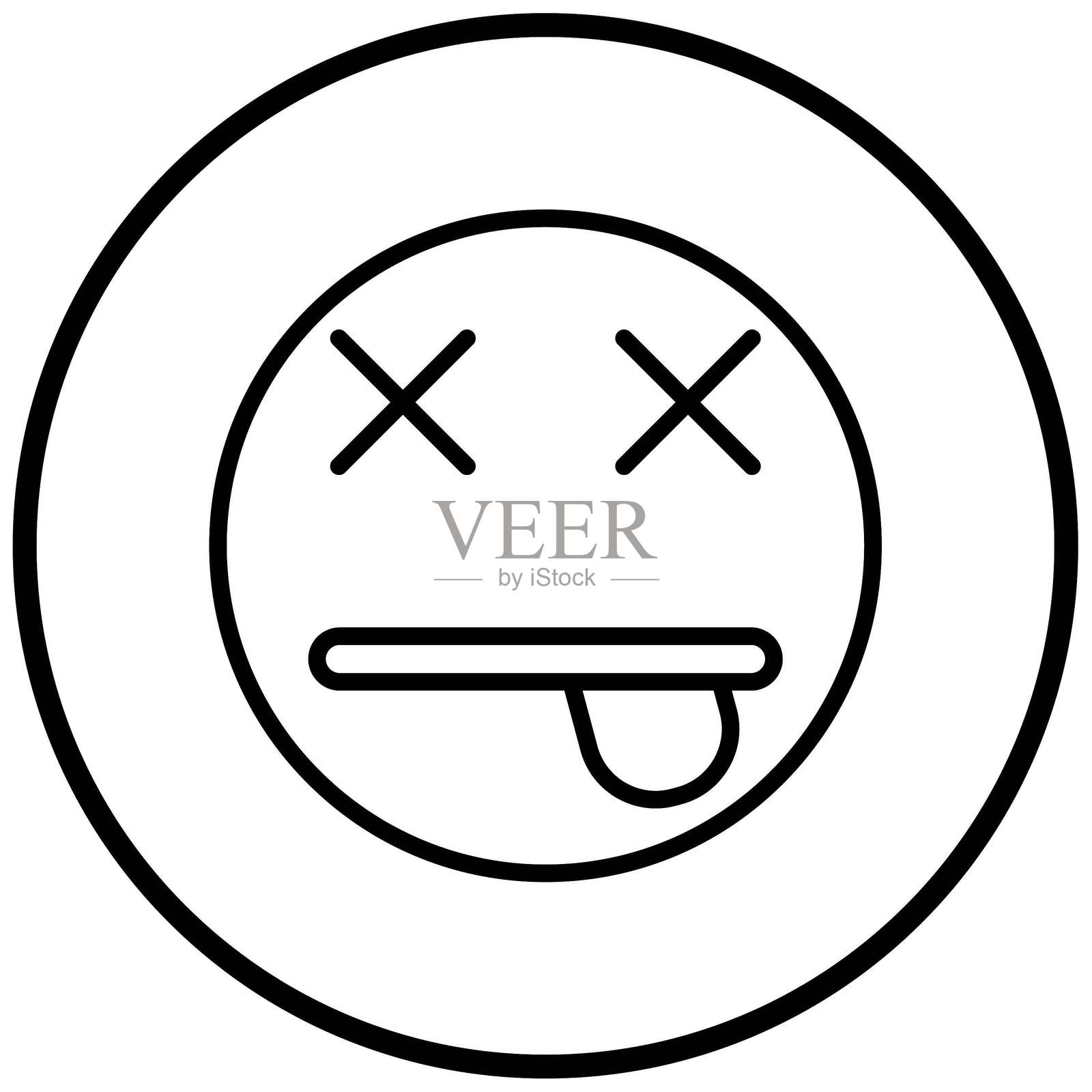 矢量死亡图标风格插画图片素材