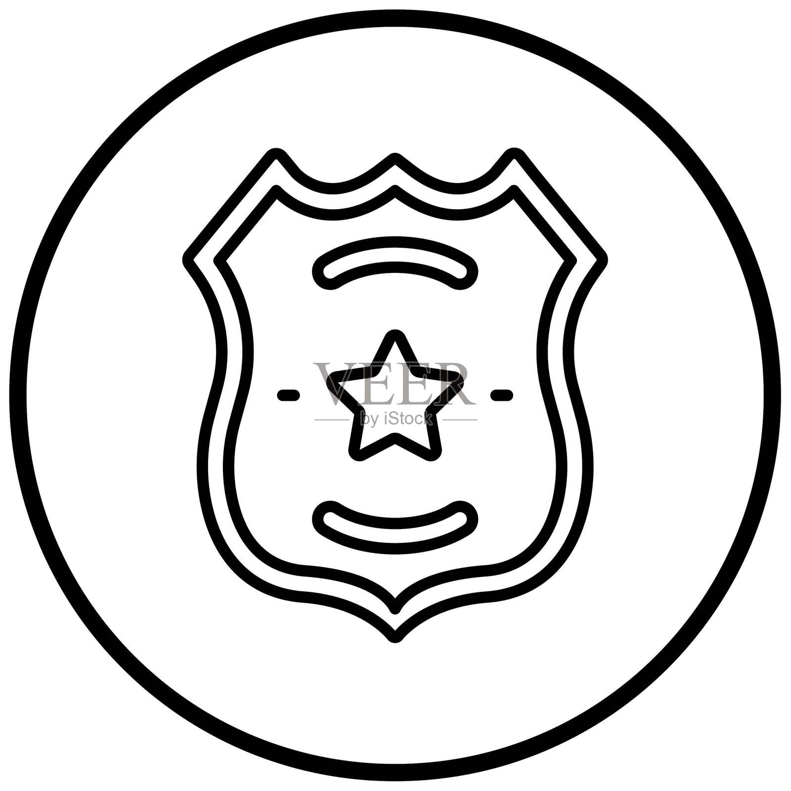 矢量警徽图标设计插画图片素材