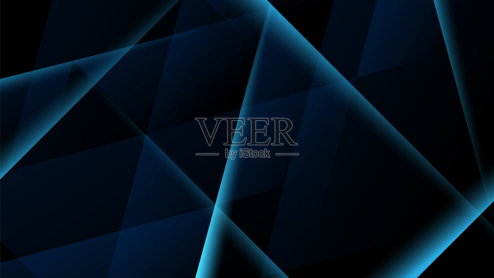 科技背景概念的黑蓝色抽象光影图像插画图片素材