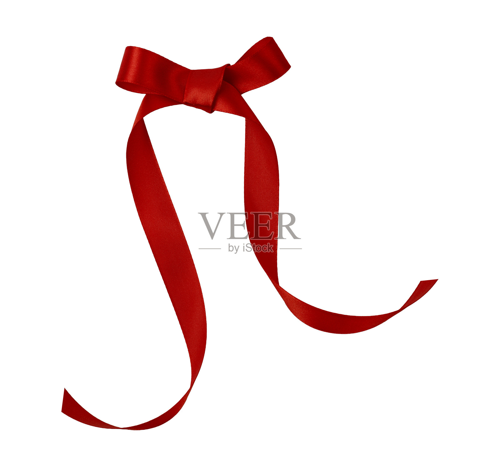 红色礼品丝带蝴蝶结节日装饰照片摄影图片