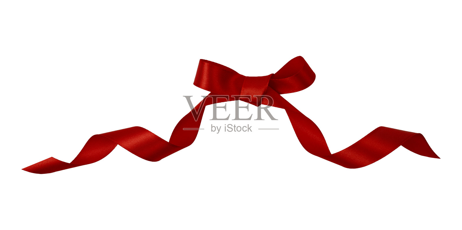 红色礼品丝带蝴蝶结节日装饰照片摄影图片