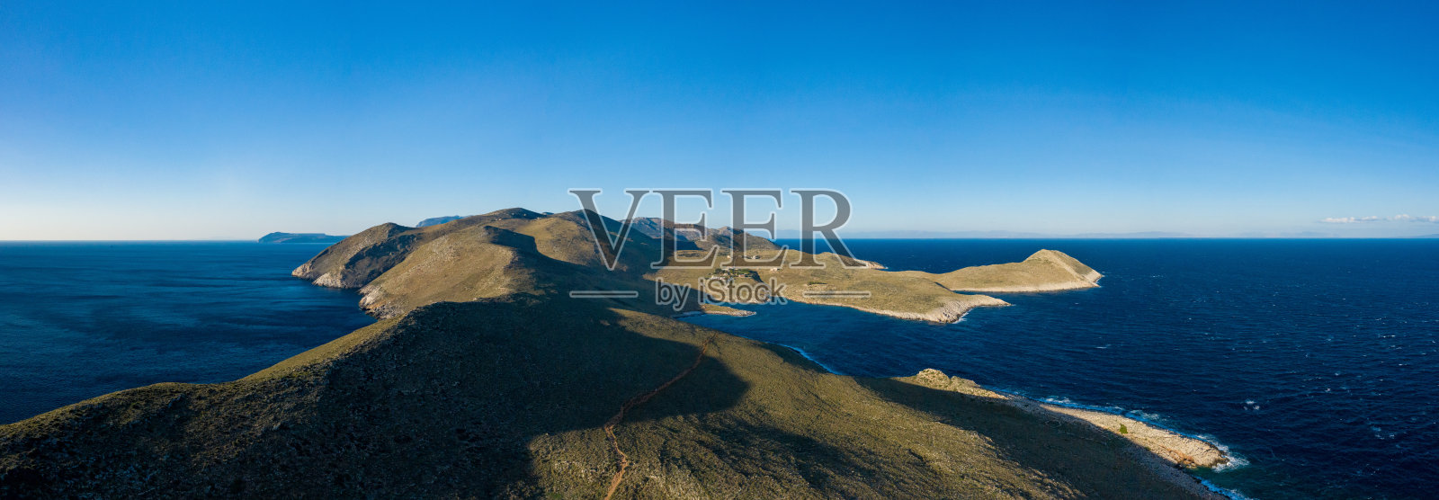 希腊卡波特纳罗海岸全景照片摄影图片