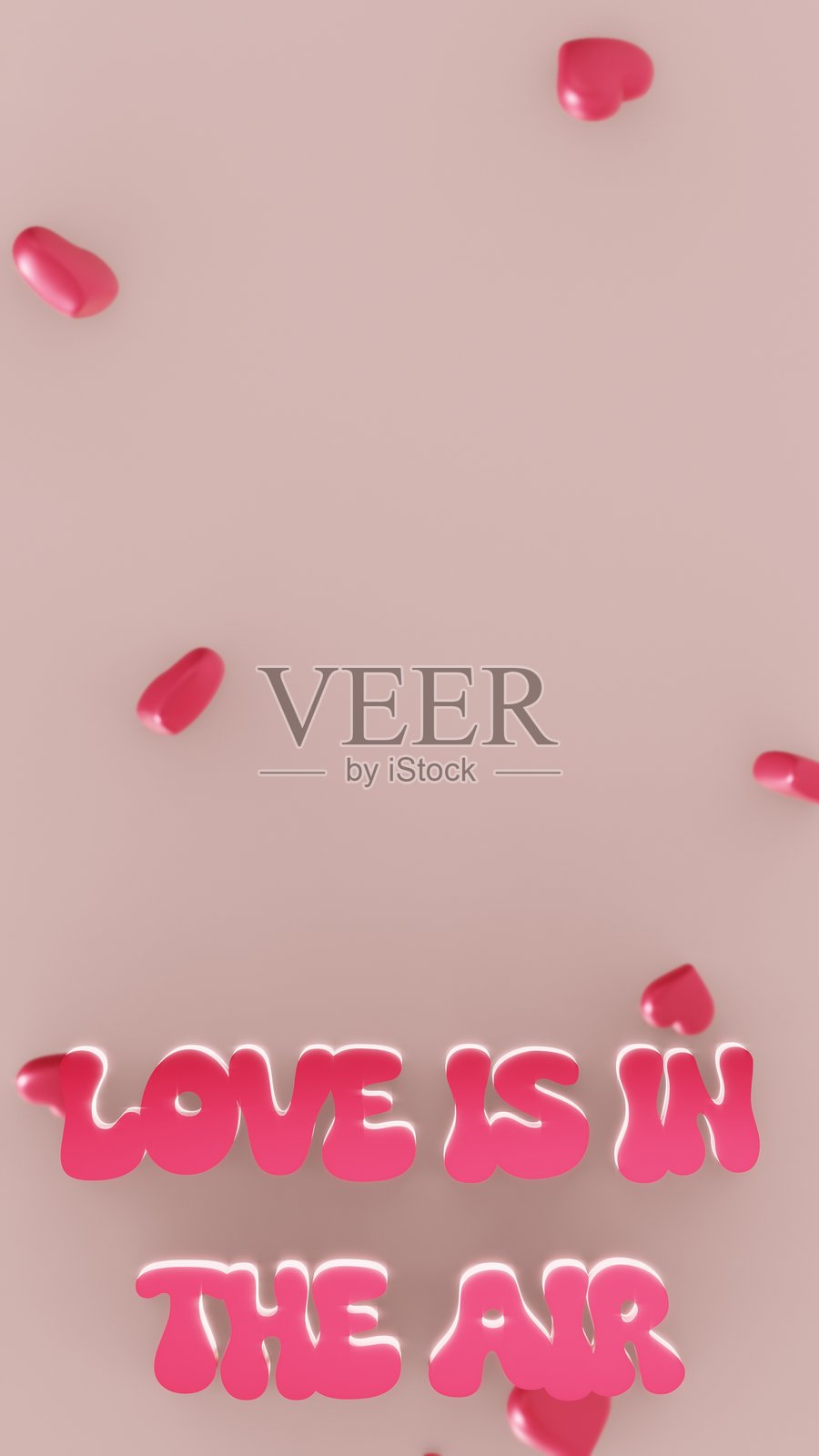 垂直情人节3D爱心标题信息图金属字母报价横幅复制空间海报传单粉红红色心形模板模型浪漫丘比特二月假日贺卡邀请函照片摄影图片