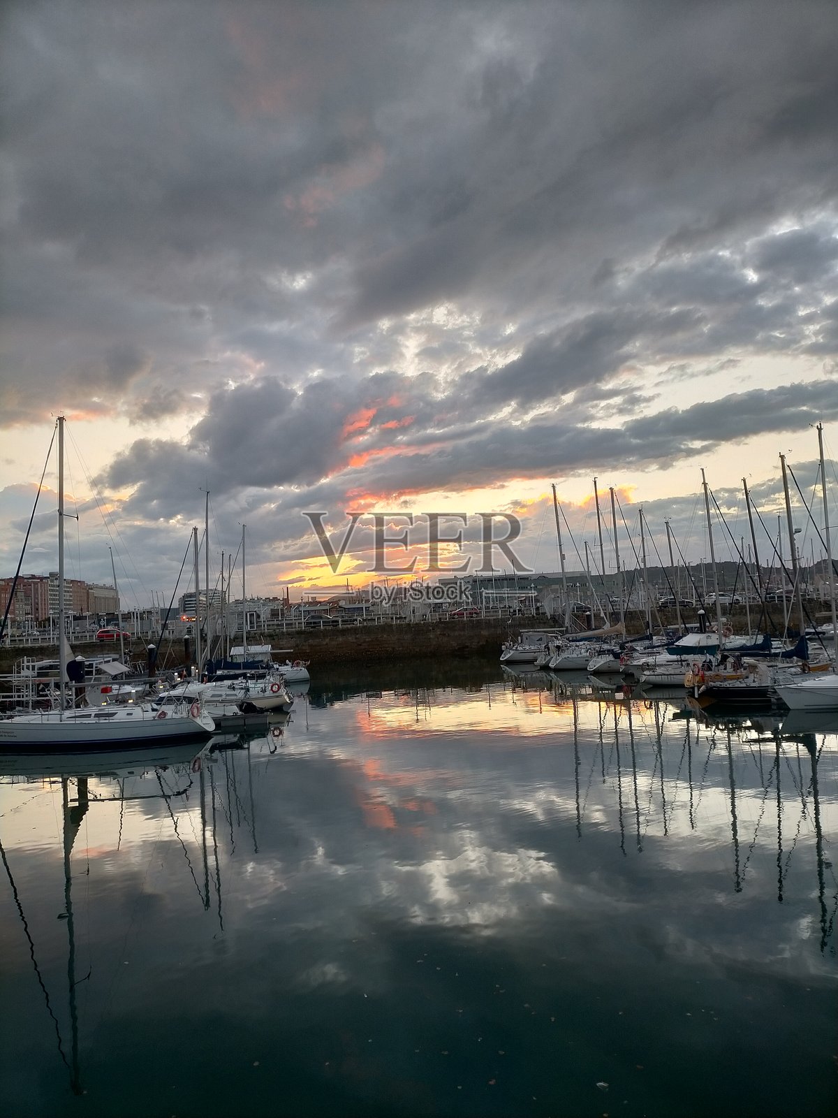 日落时分的希洪港照片摄影图片