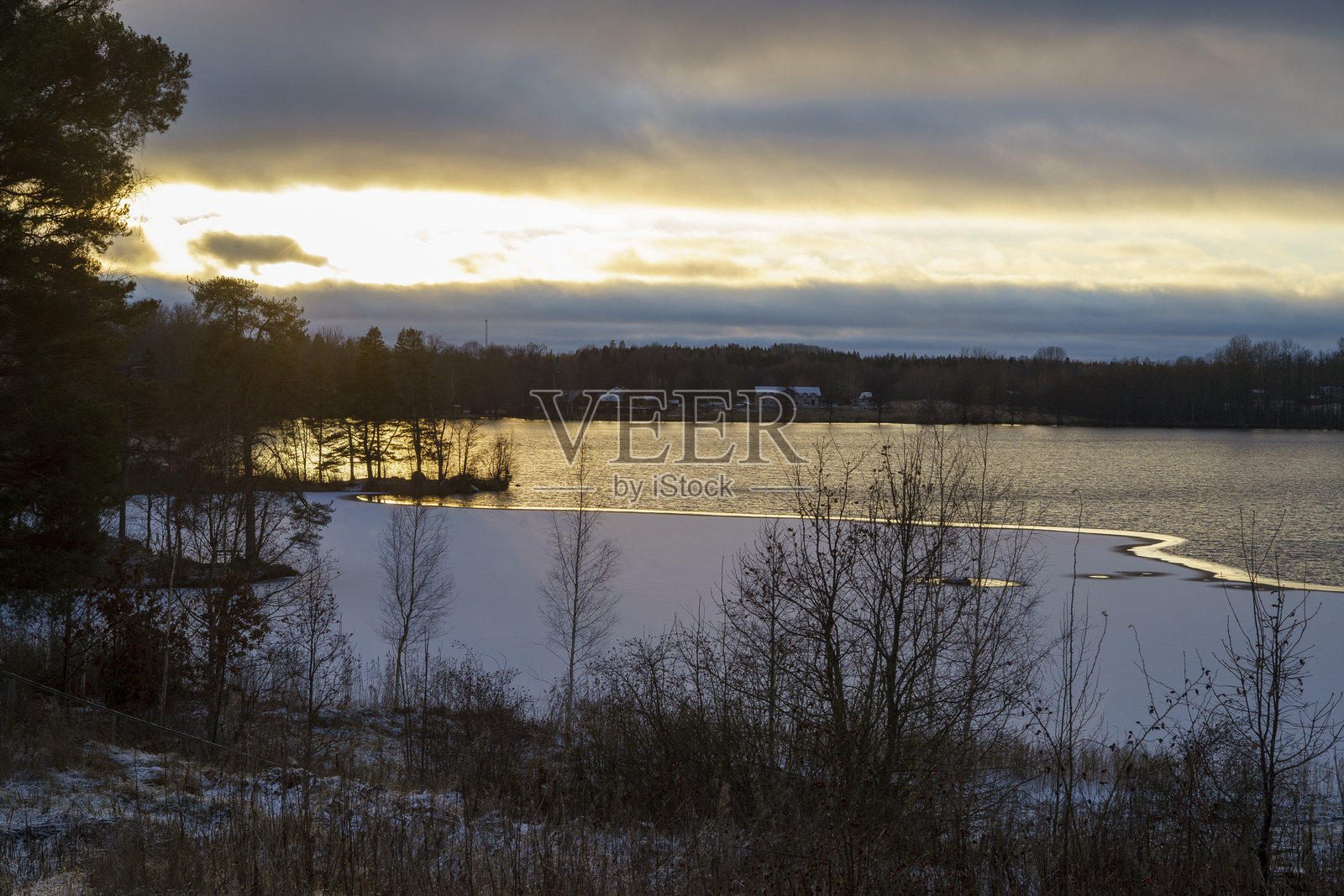 瑞典的冬季自然风光照片摄影图片