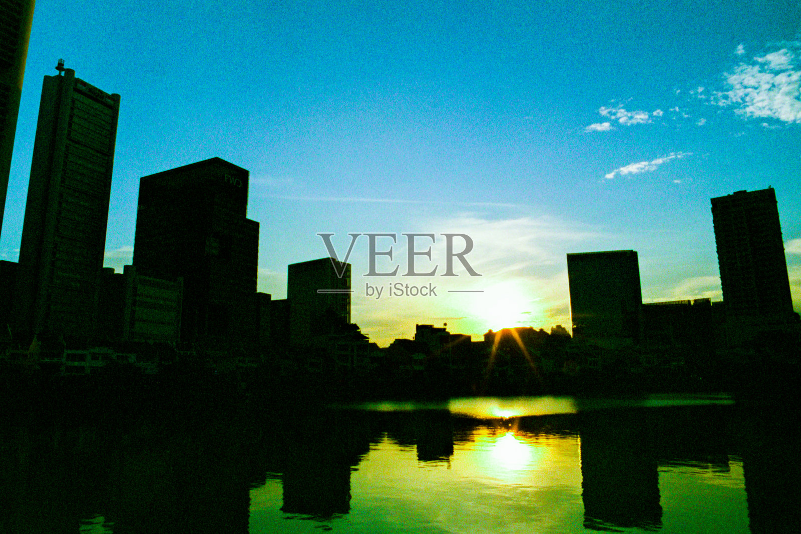 新加坡城市天际线景观,是新加坡的标志性地标照片摄影图片