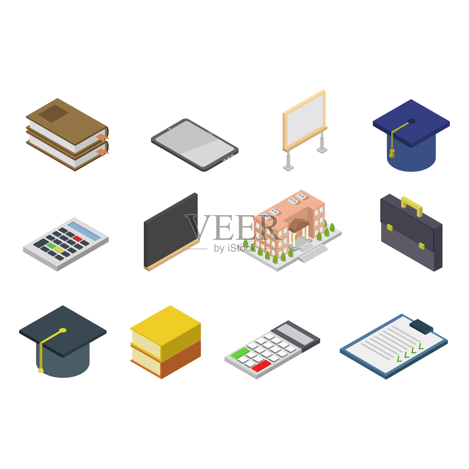 教育矢量图标集插画图片素材