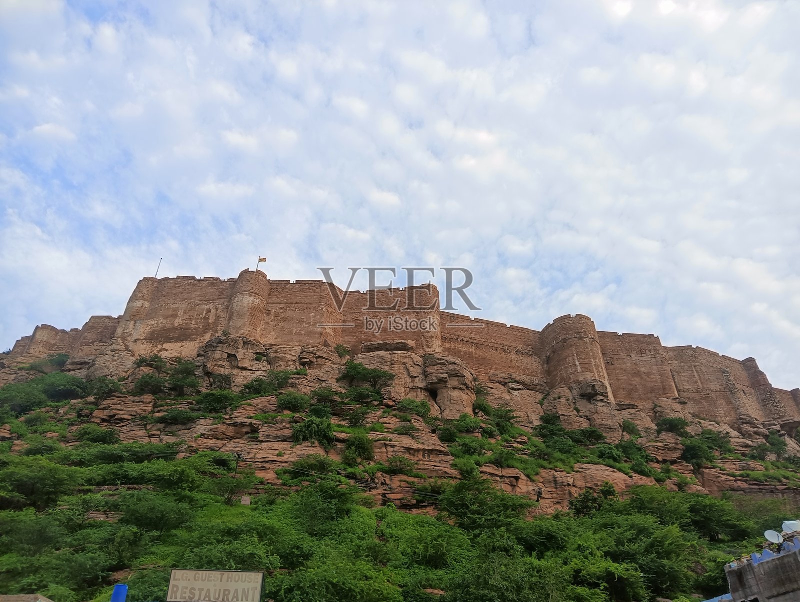 梅兰加尔堡全景 – 拉贾斯坦邦焦特布尔的历史地标照片摄影图片