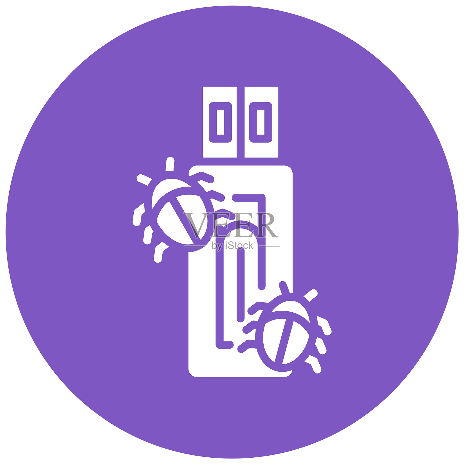 加密驱动器矢量图标插画图片素材