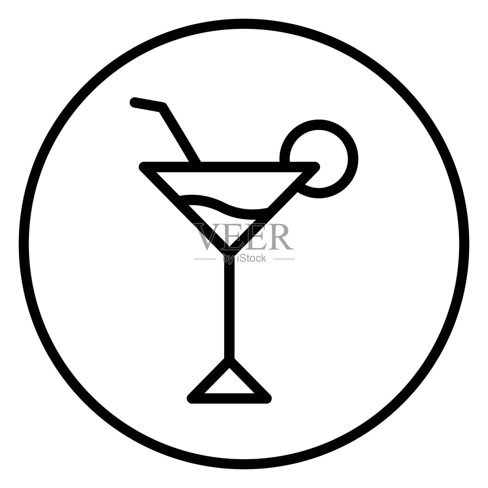 矢量图 鸡尾酒杯 矢量设计 图标风格插画图片素材