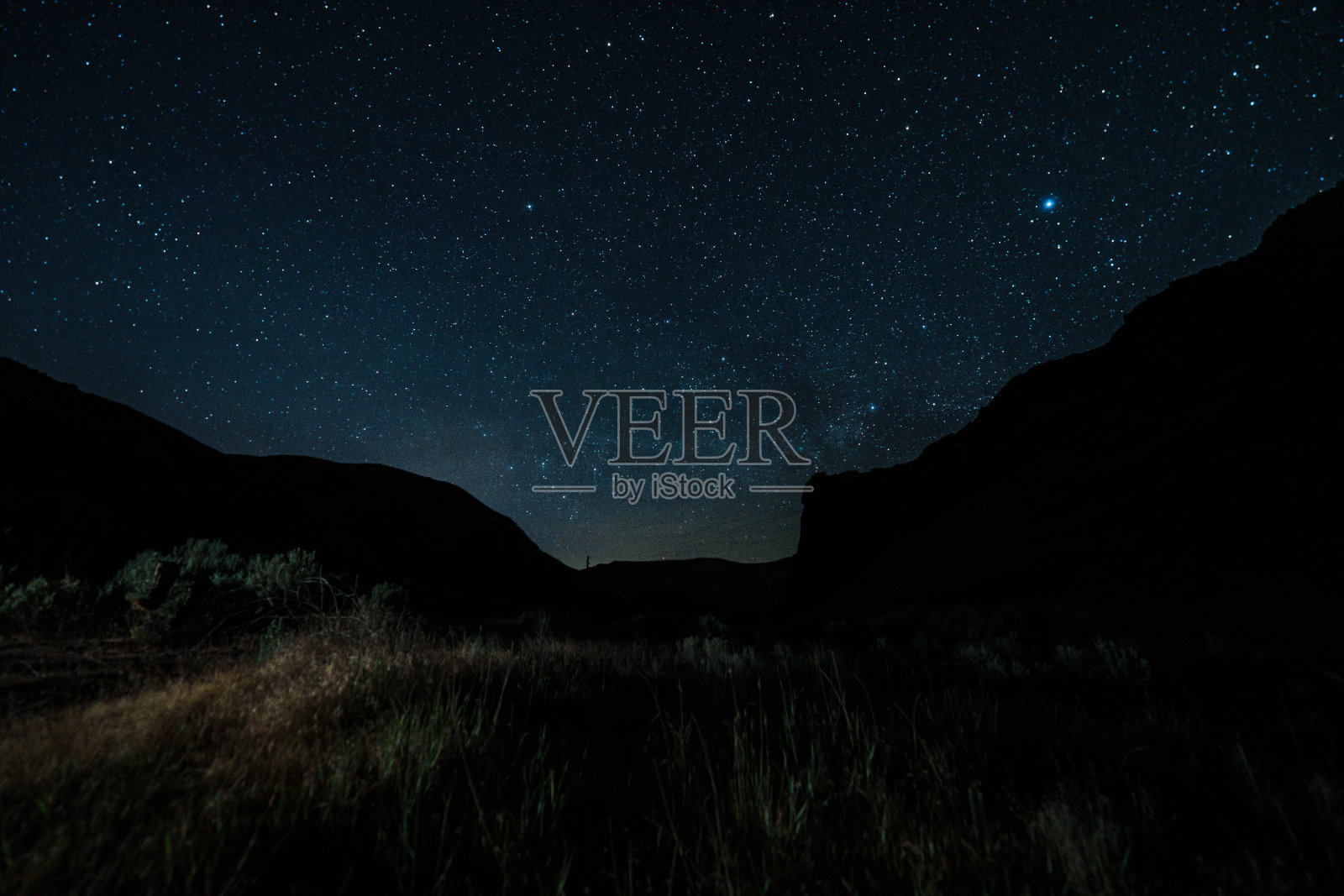 高地沙漠的星空之夜照片摄影图片