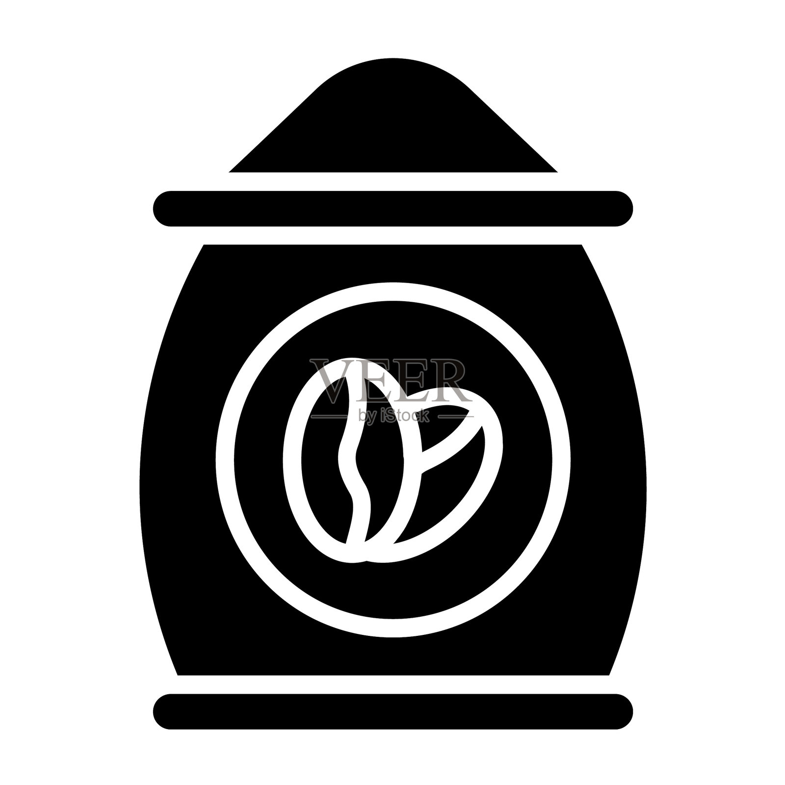 咖啡麻袋矢量图标插画图片素材