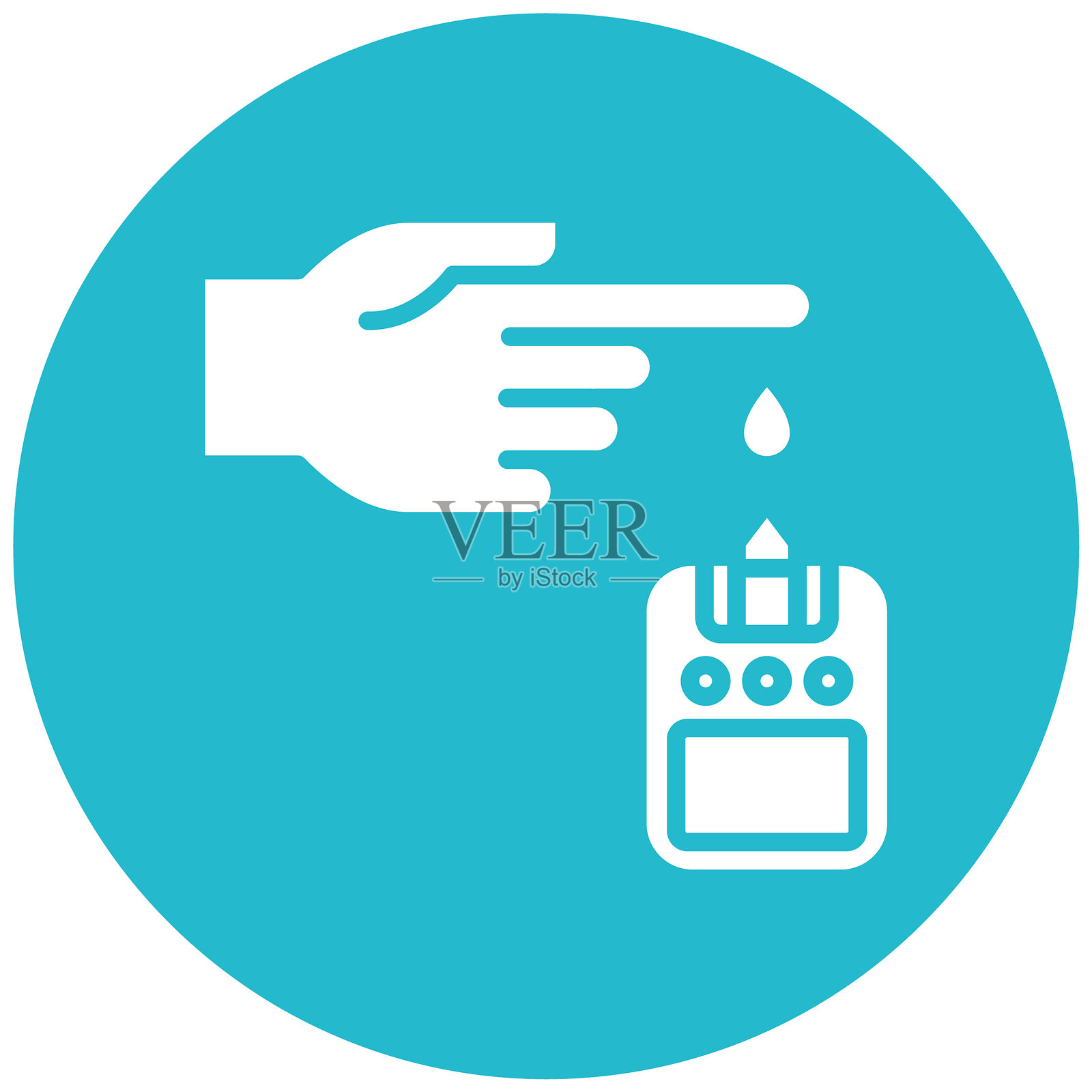 血糖检测矢量图标插画图片素材