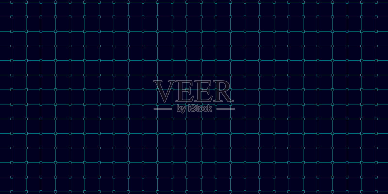 深蓝色背景上的HUD界面网格,带有蓝色方块和数字点。未来科技设计或技术仪表板的用户界面布局。矢量图。插画图片素材