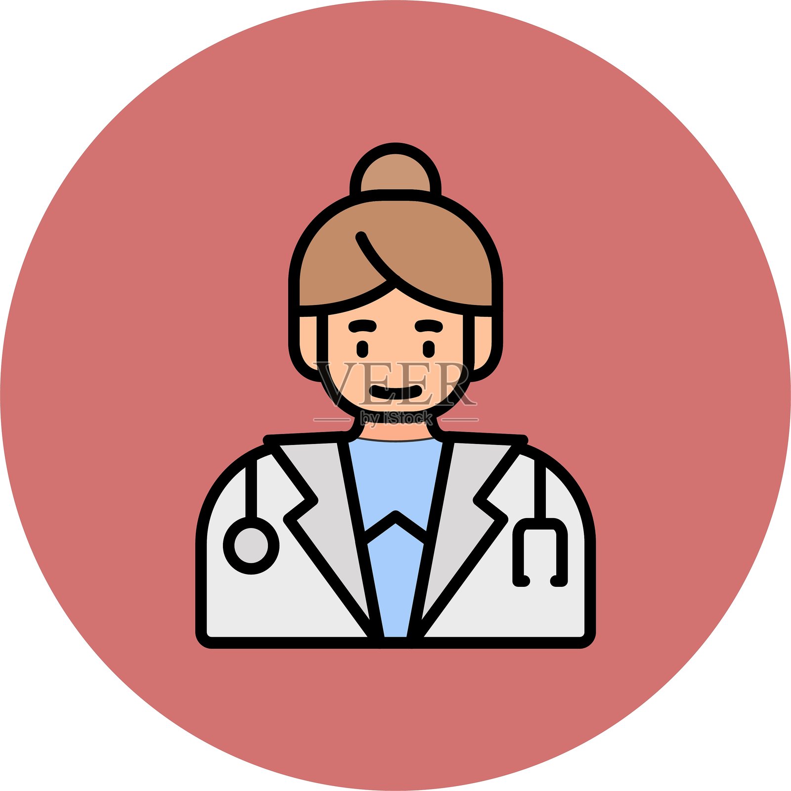 医生图标矢量元素插画图片素材