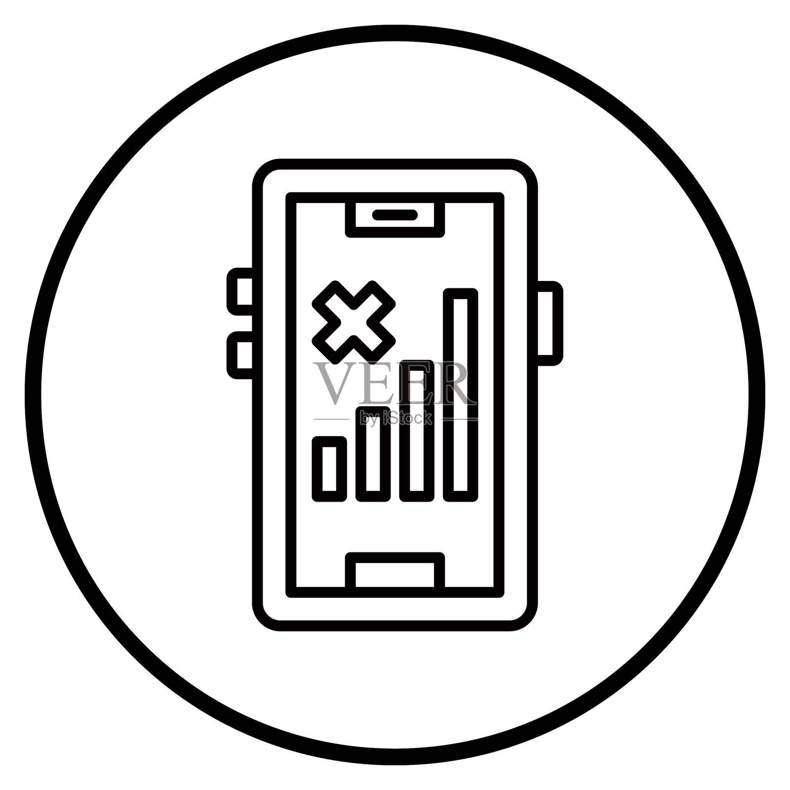 矢量设计信号蜂窝空图标风格插画图片素材