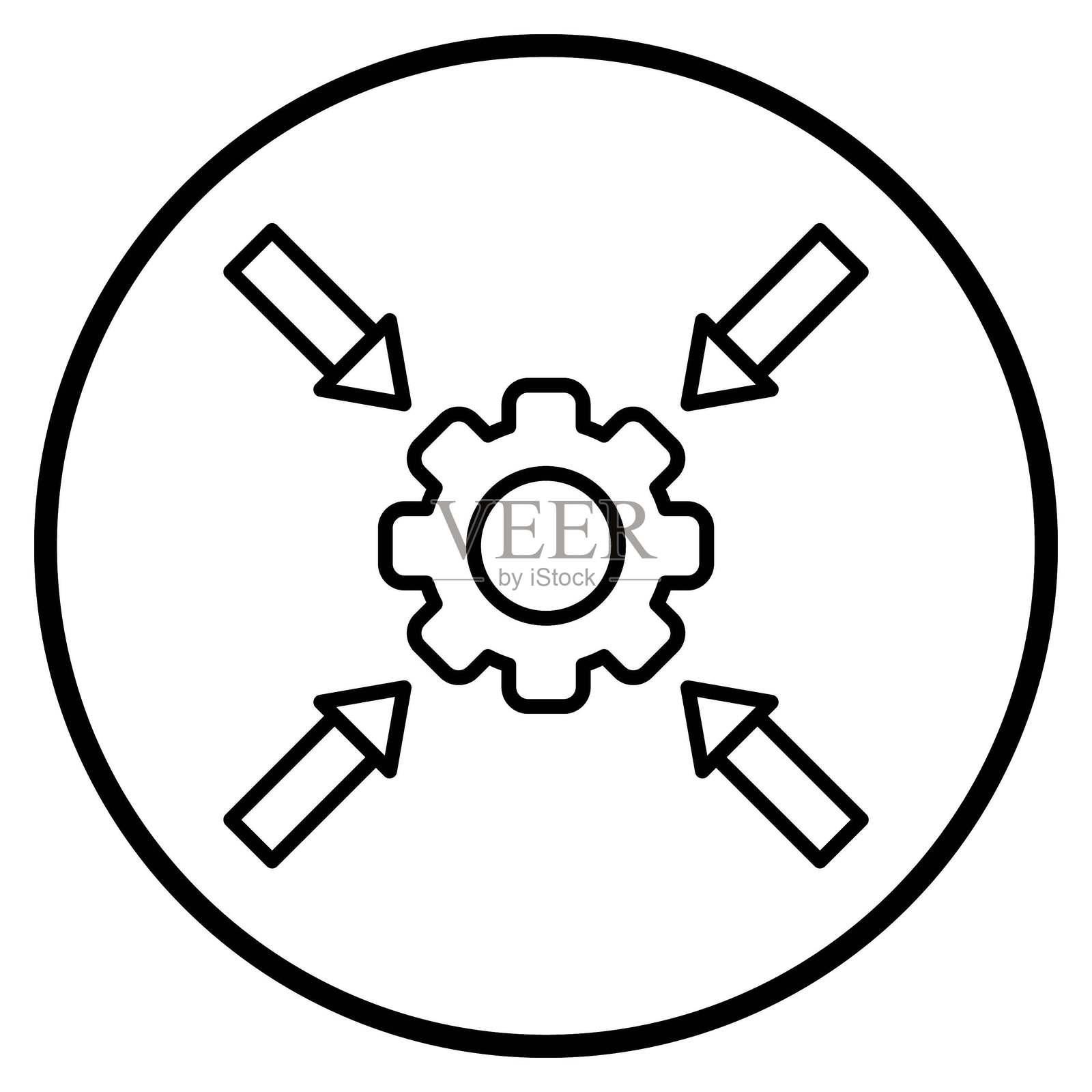 矢量设计汇聚图标风格插画图片素材
