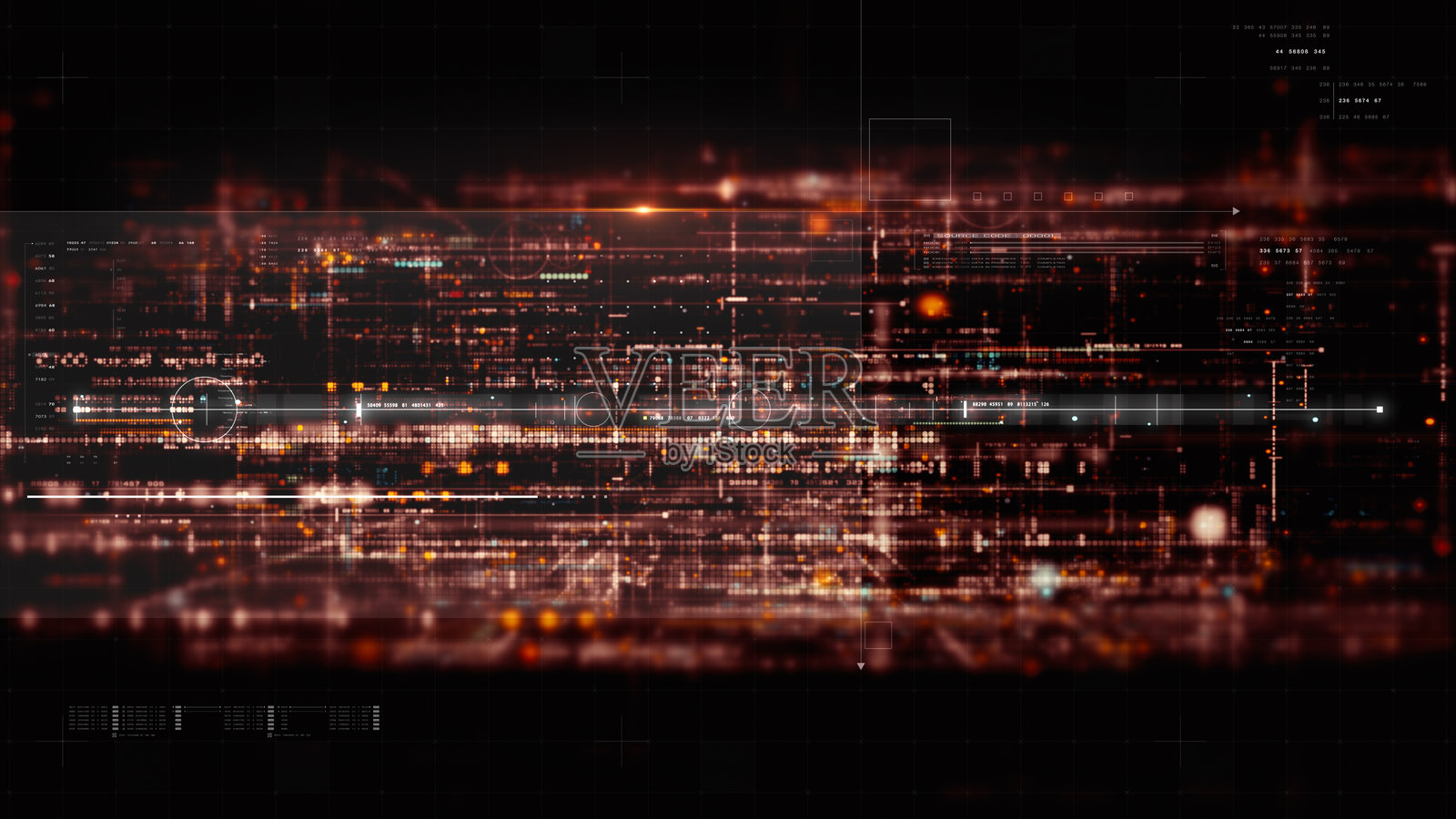 未来屏幕显示数据矩阵模拟背景照片摄影图片