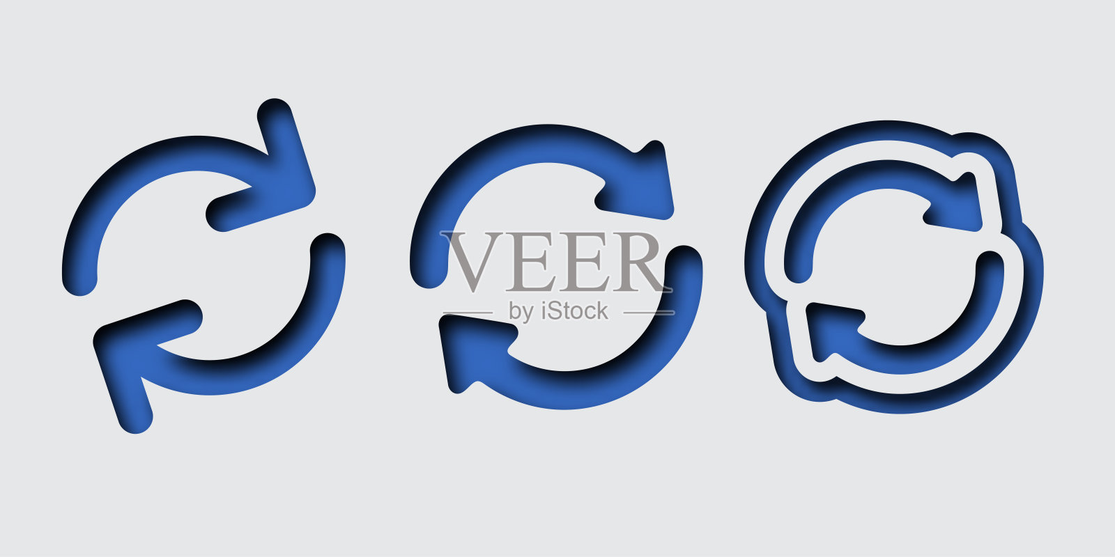 纸艺风格更新图标集插画图片素材