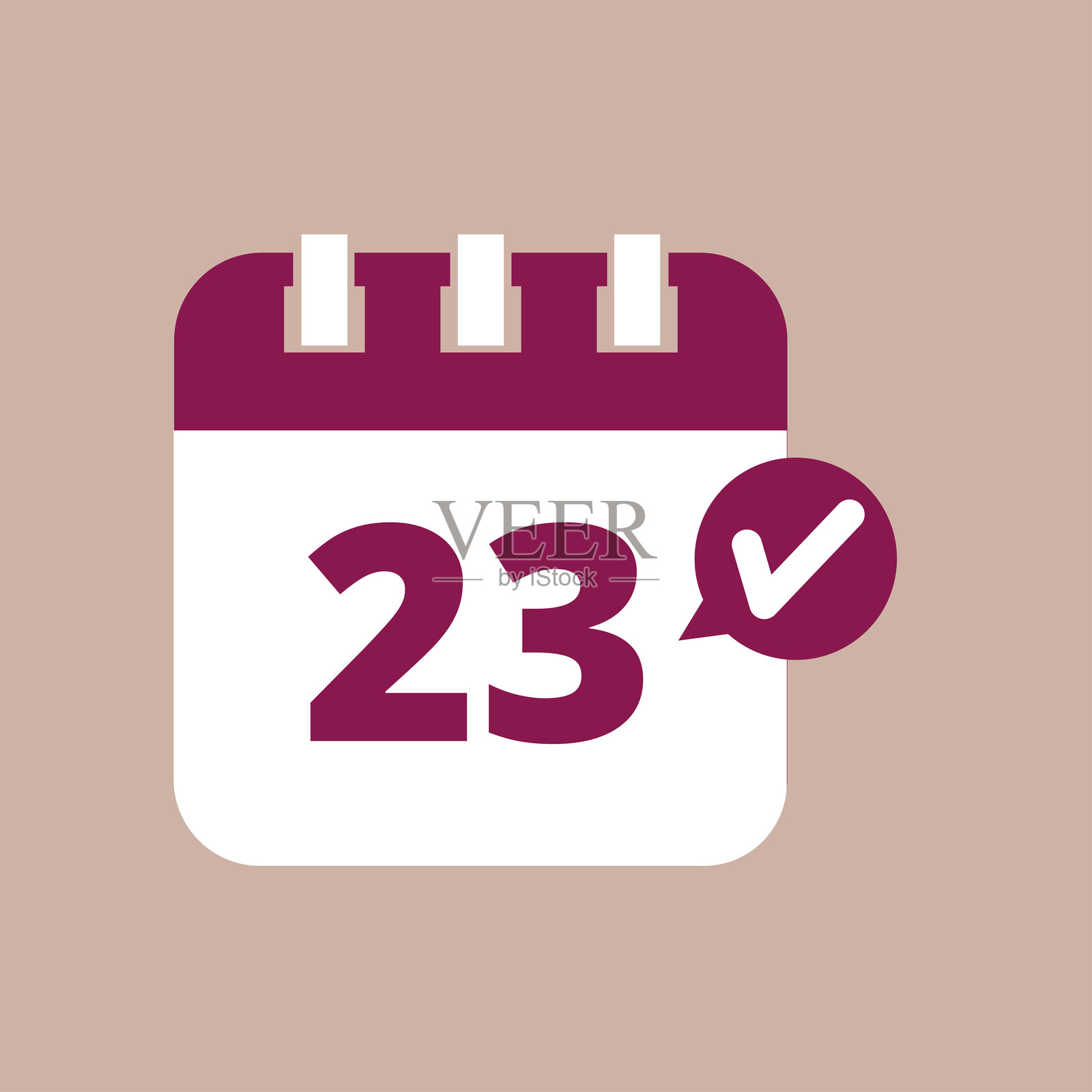 日历图标 23号插画图片素材