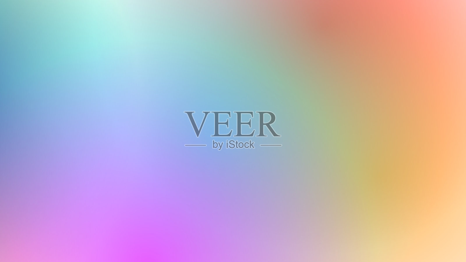 一张柔和的渐变背景,包含蓝色、紫色、粉色、绿色和橙色等柔和的粉彩色调,在图像中无缝过渡。插画图片素材