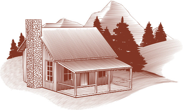 木刻小屋场景图片 木刻小屋场景图片下载