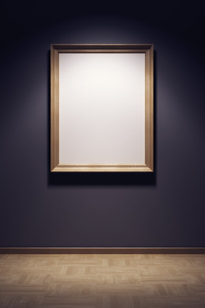 画廊墙上挂着空画框图片 画廊墙上挂着空画框图片下载