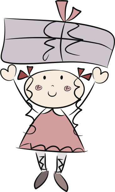 快乐的小女孩带来了惊喜图片 快乐的小女孩带来了惊喜图片下载