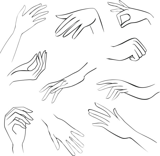 素描女人的手图片 素描女人的手图片下载