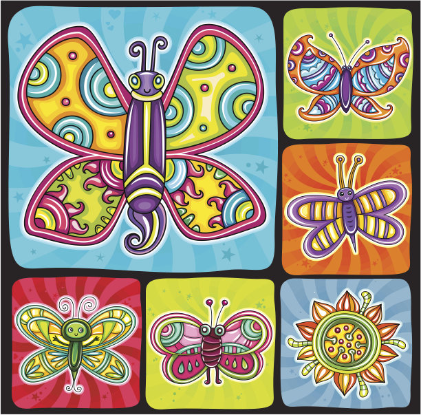 卡通的蝴蝶。图片 卡通的蝴蝶。图片下载