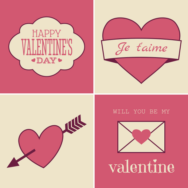 复古情人节卡片图片 复古情人节卡片图片下载