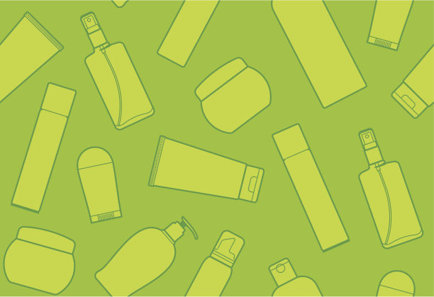 无缝背景与化妆品瓶图片 无缝背景与化妆品瓶图片下载