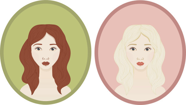红头发和金发的女孩图片 红头发和金发的女孩图片下载