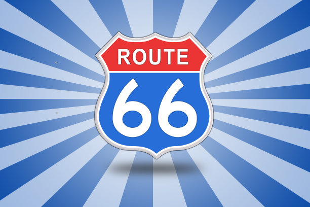 66号公路光滑路牌。图片 66号公路光滑路牌。图片下载
