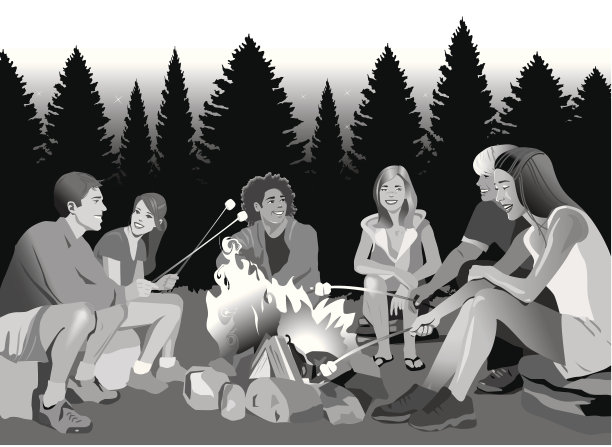 青少年篝火图片 青少年篝火图片下载