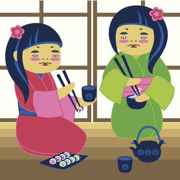 插图两个日本女孩图片 插图两个日本女孩图片下载