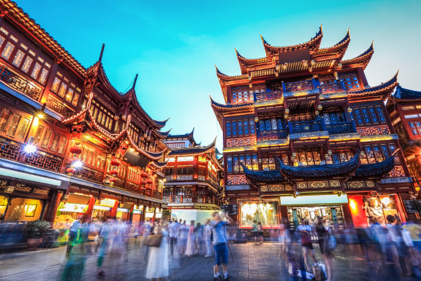 美丽的上海豫园夜景图片 美丽的上海豫园夜景图片下载