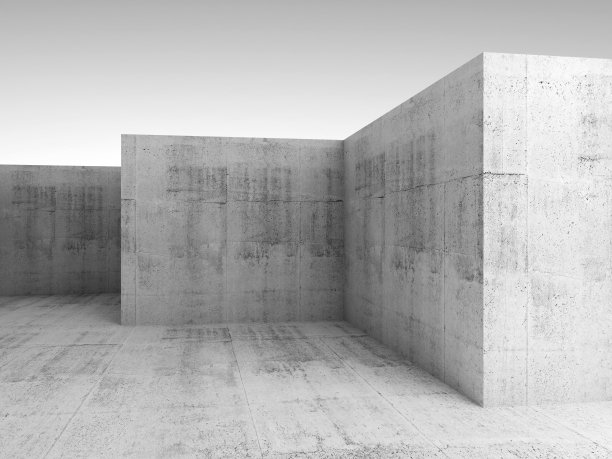 抽象的建筑3d背景,混凝土空旷的室内图片 抽象的建筑3d背景,混凝土空旷的室内图片下载
