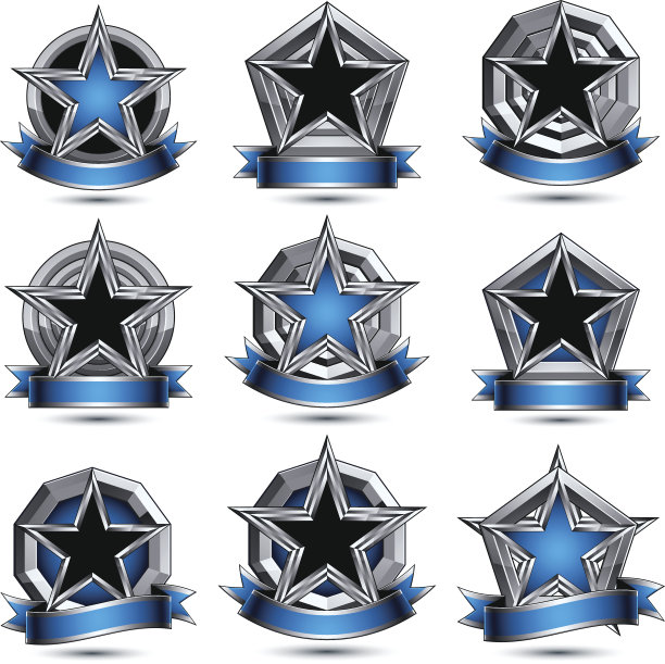 收集灰色圆形纹章迷人的3d图标,银色图片 收集灰色圆形纹章迷人的3d图标,银色图片下载