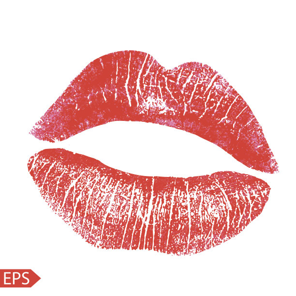 粉色唇印。矢量插图上的白色背景图片 粉色唇印。矢量插图上的白色背景图片下载