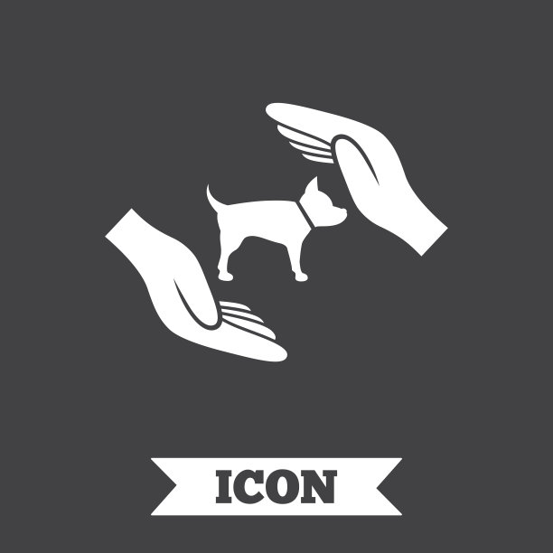 保护动物宠物标志图标。的手。图片 保护动物宠物标志图标。的手。图片下载