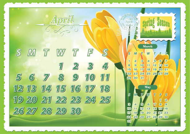 月历2015 - 4月图片 月历2015 - 4月图片下载