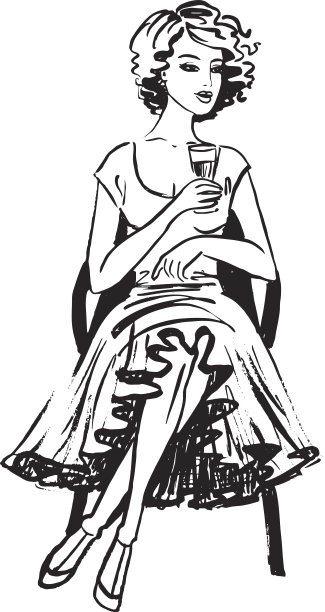 坐着喝酒的女人图片 坐着喝酒的女人图片下载