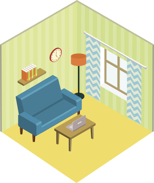 平面三维等距客厅。矢量图图片 平面三维等距客厅。矢量图图片下载