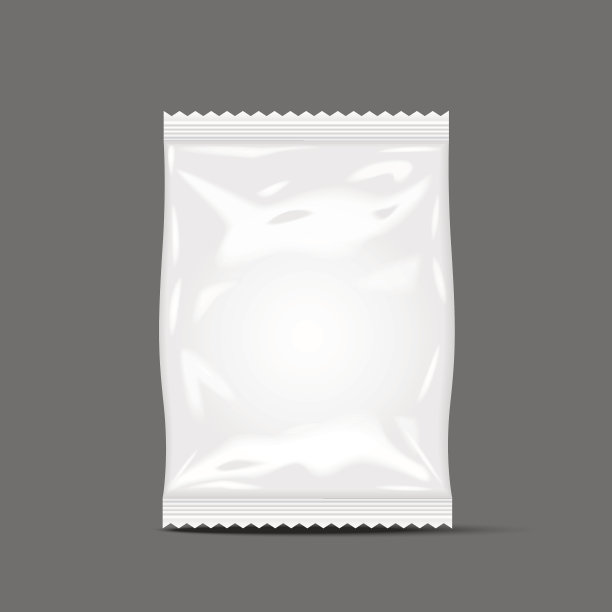 白色空白食品袋包装,3D,矢量图片 白色空白食品袋包装,3D,矢量图片下载