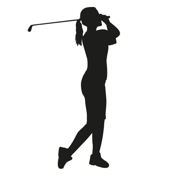 女性高尔夫球手轮廓图片 女性高尔夫球手轮廓图片下载