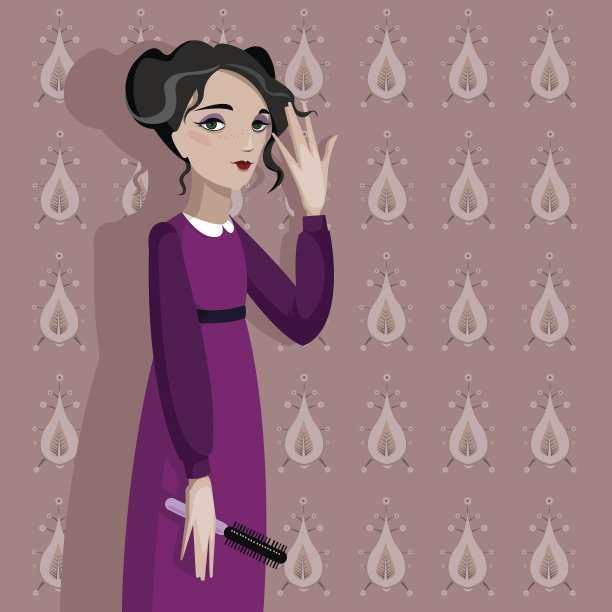 彩色的女孩插图。可爱的卡通矢量插图。图片 彩色的女孩插图。可爱的卡通矢量插图。图片下载