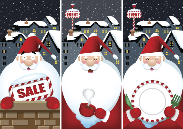 圣诞老人晚上的横幅图片 圣诞老人晚上的横幅图片下载