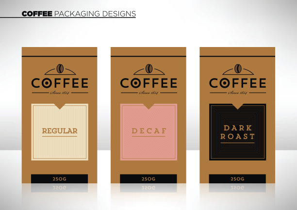 现代矢量咖啡包装模板图片 现代矢量咖啡包装模板图片下载